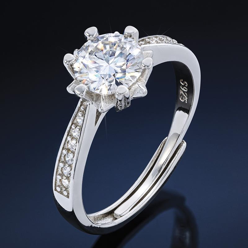 Sparkling Star Moissanite Ring